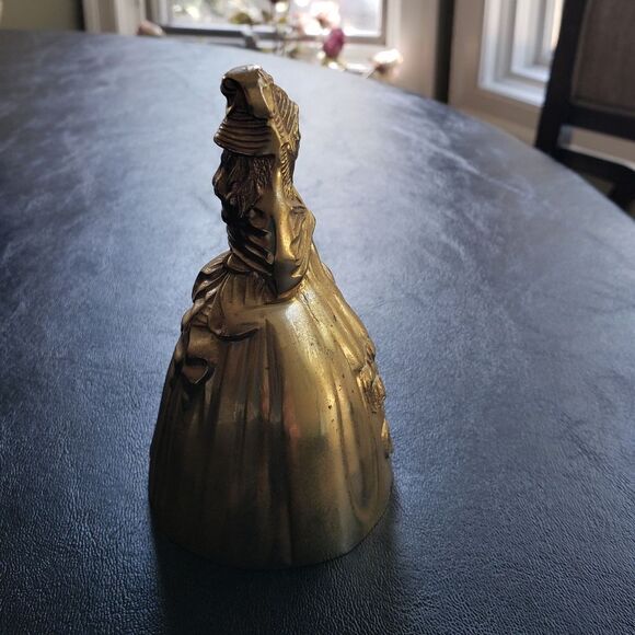 Antique Rare Brass Crinoline Lady Bell - Picture 6 of 9